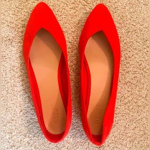 Old Navy Red Suede Flats-size 9